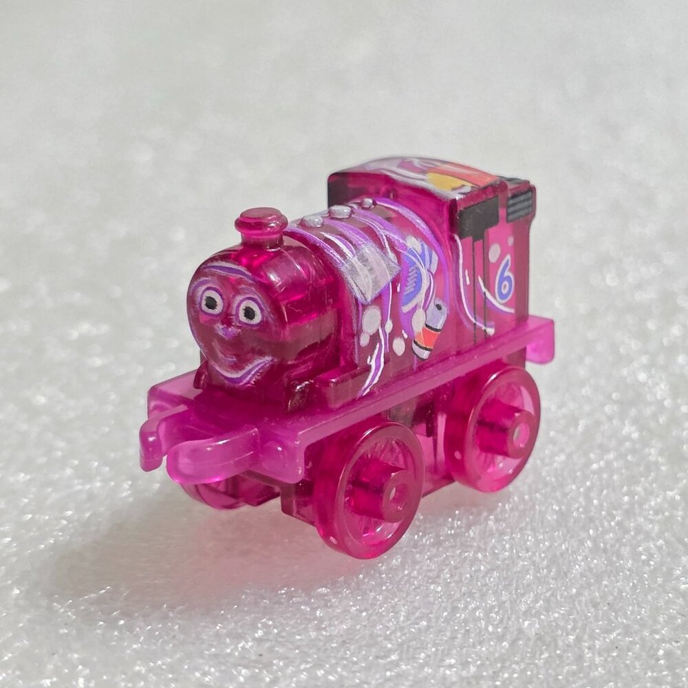 Mattel Guilane Minis Percy #6 Pink Thomas & Friends Train Engine 2" Plastic